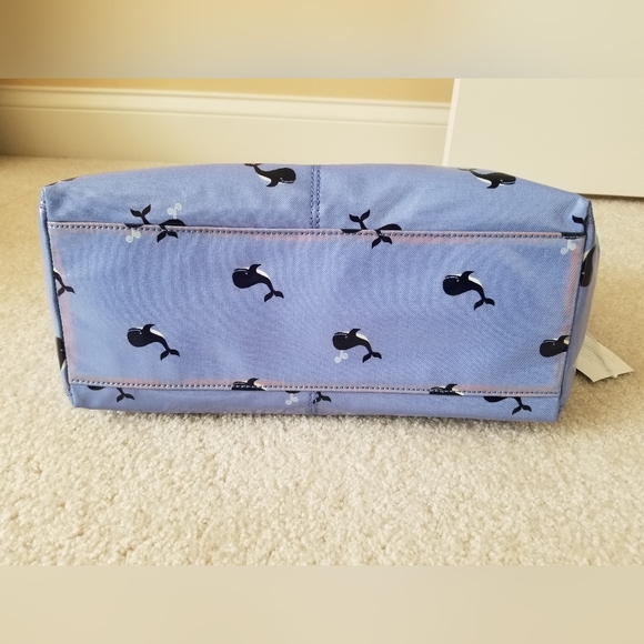 Kate Spade Serena Daycation Whale Printed Baby Bag With Changing Pad - Picture 3 of 8